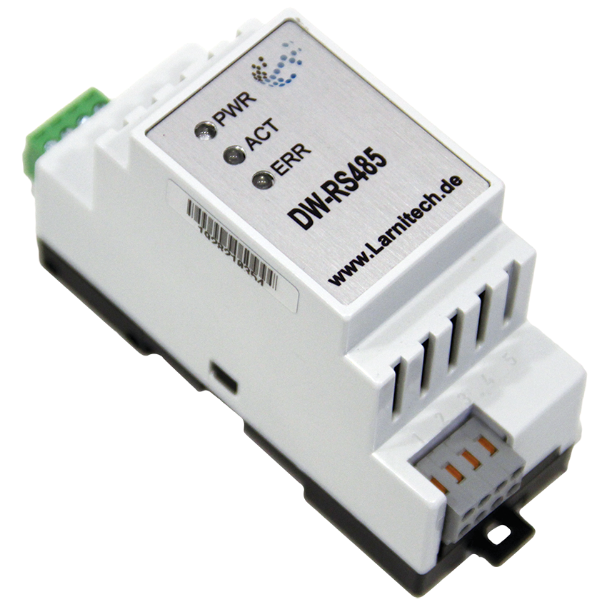 De Larnitech DW-RS485 module voor het koppelen van apparatuur via de RS485-bus