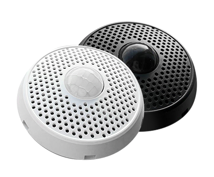 De Larnitech CW-CO2 sensor voor het meten van CO2, maar ook beweging, temperatuur en luchtvochtigheid.